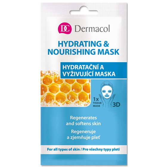 Dermacol Hydrating & Nourishing Mask textilní 3D hydratační a vyživující maska 15 ml