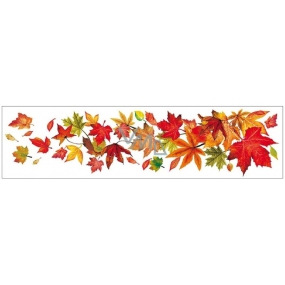 Okenní fólie bez lepidla pruh s podzimním listím 59 x 15 cm č.1