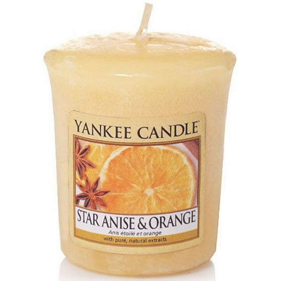 Yankee Candle Star Anise & Orange - Anýz a pomeranč vonná svíčka votivní 49 g