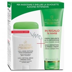 Collistar S.O.S. Critical Areas Firming Stick pro kritické zóny paže, břicho, zadek 75 ml + Crema Snellente Alta Definizione zeštíhlující krém 100 ml, kosmetická sada