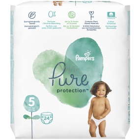 Pampers Pure Protection velikost 5, od 11+ kg plenkové kalhotky 24 kusů