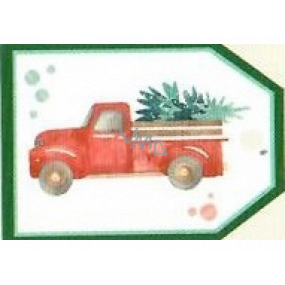 Nekupto Vánoční kartičky na dárky Auto se stromkem 5,5 x 7,5 cm 6 kusů