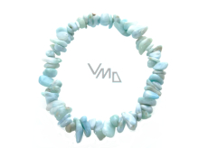 Larimar náramek elastický sekaný přírodní kámen 19 cm, kámen bájné Atlantidy