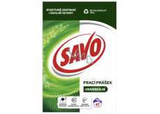 Savo Universal s biorozložitelnými složkami prací prášek na barevné a bílé prádlo 47 dávek 3,29 kg