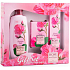 Rose of Bulgaria sprchový gel s růžovou vodou 330 ml + toaletní mýdlo s růží 100 g + krém na ruce s růžovou vodou 75 ml, kosmetická sada pro ženy