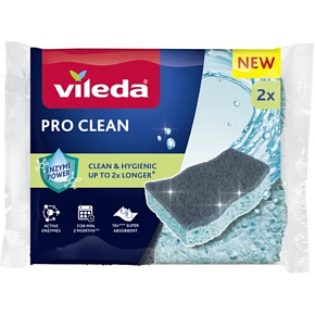Vileda Pro Clean viskózní houbička na nádobí, 2 ks