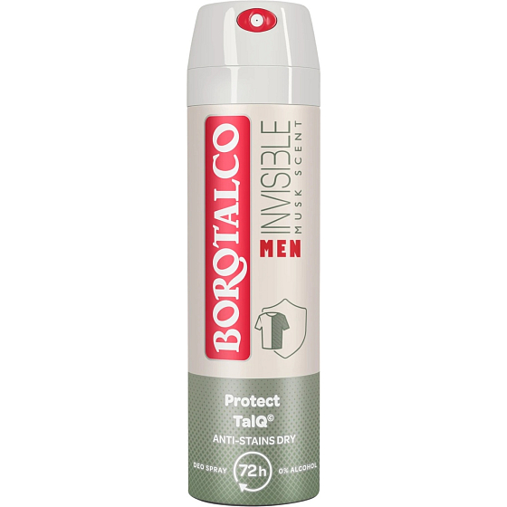 Borotalco Men deodorant Invisible Musk Scent, 150 ml