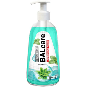 Balcare Máta antibakteriální tekuté mýdlo s dávkovačem 1 l