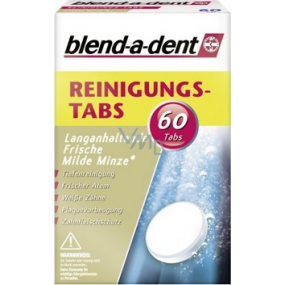 Blend-a-dent Mild Mint tablety na čištění zubní náhrady 60 kusů