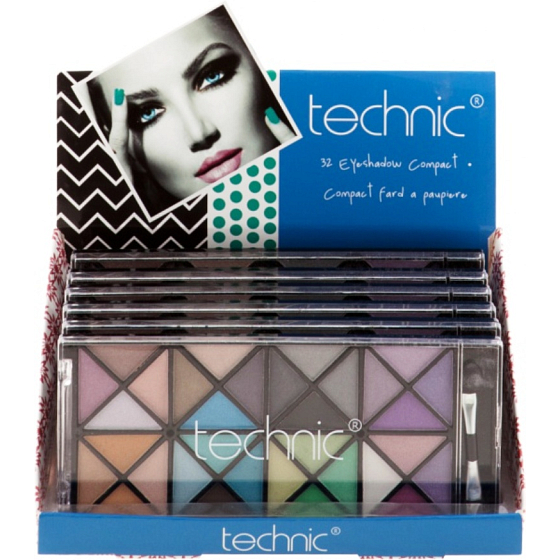 Technic Bright Eyes 32 očních stínů kosmetická kazeta