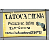 Nekupto Dřevěná cedule s citátem Tátova dílna malá 15 x 10 cm