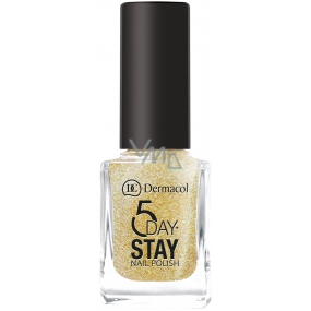 Dermacol 5 Day Stay Dlouhotrvající lak na nehty 14 Gold Tiara 11 ml