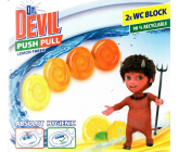 Dr. Devil Lemon Fresh Push Pull WC blok bez košíku 2 x 20 g