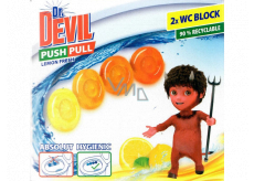 Dr. Devil Lemon Fresh Push Pull WC blok bez košíku 2 x 20 g