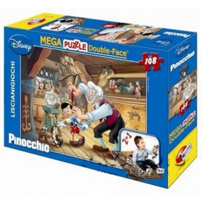 Disney Mega Puzzle a podložka pro děti 2v1 Pinocchio 108 dílků, doporučený věk 3+