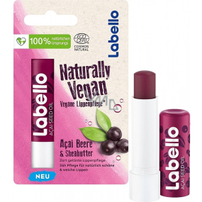 Labello Naturally Vegan Acai Berry & Shea Butter balzám na rty 4,8 g