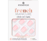 Essence French Click & Go umělé nehty 01 Classic French 12 kusů