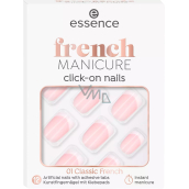 Essence French Click & Go umělé nehty 01 Classic French 12 kusů