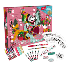 Disney Minnie Adventní kalendář s psacími potřebami 24 kusů