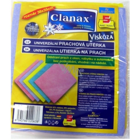 Clanax Univerzální utěrka viskóza netkaná 34x38 cm, 5 kusů