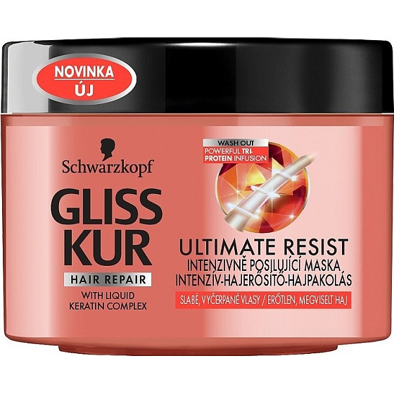 Gliss Kur Ultimate Resist posilující maska pro slabé, vyčerpané vlasy 200 ml