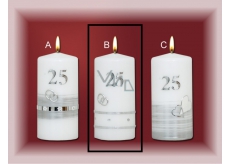 Lima Jubilejní 25 let svíčka Stříbrná svatba Motiv B, 70 x 150 mm 1 kus
