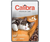 Calibra Premium Kachna s kuřecí příchutí kompletní krmivo pro kočky kapsa 100 g