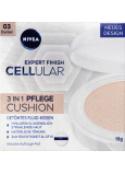 Nivea Expert Finish Cellular 3v1 pečující tónovací krém make-up v houbičce 03 Dark 15 g