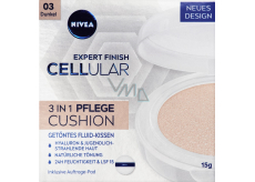 Nivea Expert Finish Cellular 3v1 pečující tónovací krém make-up v houbičce 03 Dark 15 g