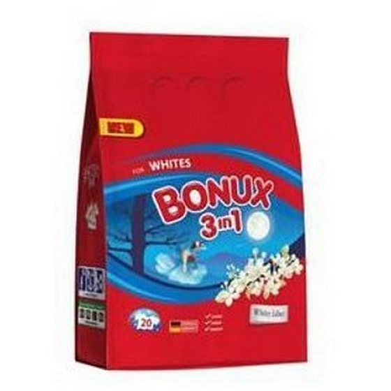 Bonux White Lilac 3v1 prací prášek na bílé prádlo 20 dávek 1,5 kg