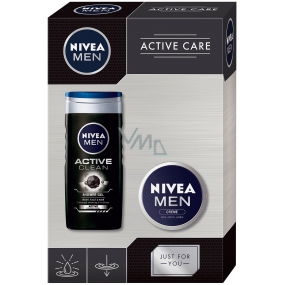 Nivea Men Active Care Active Care sprchový gel pro muže 250 ml + Men krém 75 ml, kosmetická sada