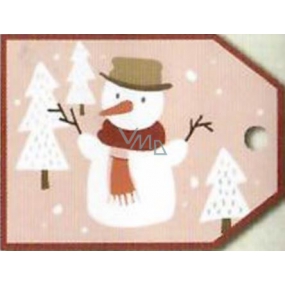 Nekupto Vánoční kartičky na dárky sněhulák 5,5 x 7,5 cm 6 kusů
