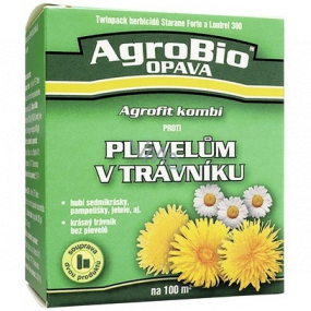 AgroBio Agrofit kombi New proti plevelům v trávníku, na 100 m2 Starane Forte 6 ml + Lontrel 300 8 ml, souprava dvou produktů