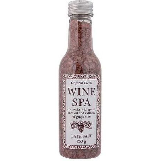 Bohemia Gifts Wine Spa Vinná kosmetika Hroznový olej a extrakt z vinné révy sůl do koupele 260 g