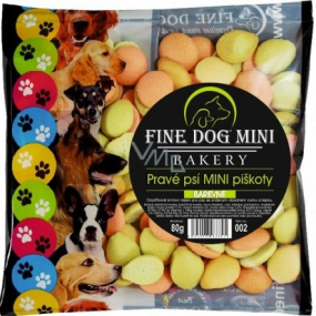 Fine Dog Mini Pravé psí mini piškoty barevné 80 g