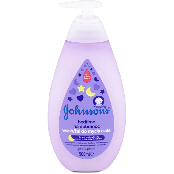 Johnson & Johnson Baby Bedtime mycí gel na dobrou noc pro děti 500 ml