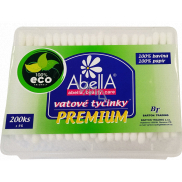 Abella Premium vatové tyčinky box 200 kusů