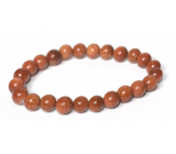 Goldstone zlatý náramek elastický, kulička 8 mm / 16 - 17 cm, kámen ambicí