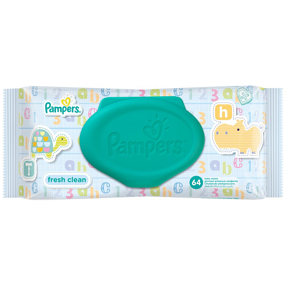 Pampers Fresh Clean vlhčené ubrousky pro děti 64 kusů