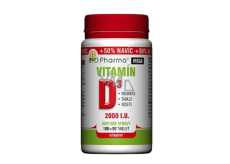 Bio Pharma Vitamín D3 2000 I.U. doplněk stravy 180 + 90 tablet