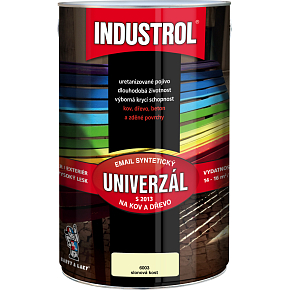 Industrol S2013 univerzál lesk vrchní barva na kov a dřevo, 6003 slonova kost, 4 l Industrol S2013 univerzál lesk vrchní barva na kov a dřevo, 6003 slonova kost, 4 l