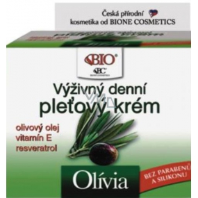 Bione Cosmetics Olívia & Vitamín E výživný denní pleťový krém pro všechny typy pleti 51 ml