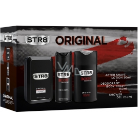 Str8 Original voda po holení 50 ml + deodorant sprej pro muže 150 ml + sprchový gel 250 ml, kosmetická sada