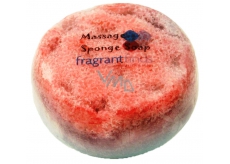 Fragrant Warm Glycerinové mýdlo masážní s houbou naplněnou vůní parfému Beyonce Heat v barvě bílooranžové 200 g