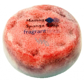 Fragrant Warm Glycerinové mýdlo masážní s houbou naplněnou vůní parfému Beyonce Heat v barvě bílooranžové 200 g