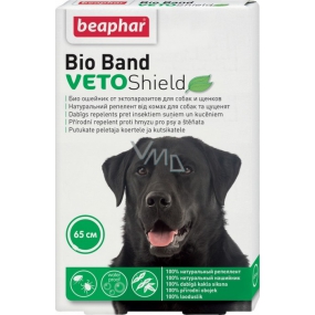 Beaphar Bio Band Veto Shield Přírodní repelentní obojek pro psy a štěňata 65 cm