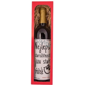 Bohemia Gifts Merlot Staří přátelé červené dárkové víno 750 ml