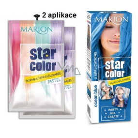 Marion Star Color smývatelná barva na vlasy Ocean Blue - Modrý oceán 2 x 35 ml