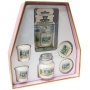 Yankee Candle Everyday Clean Cotton vonná svíčka malá 104 g + Clean Cotton votivní svíčka 2 x 49 g + Clean Cotton vonný vosk 2 x 22 g + Clean Cotton gelová visačka do auta 30 g, dárková sada