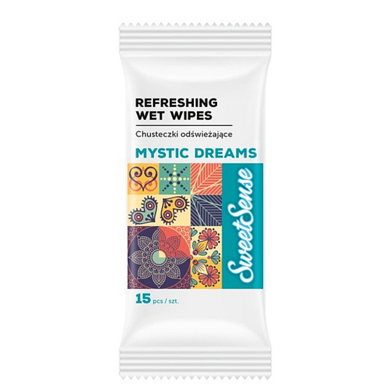 Sweet Sense Mystic Dreams osvěžující vlhčené ubrousky 15 kusů